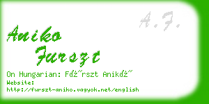 aniko furszt business card